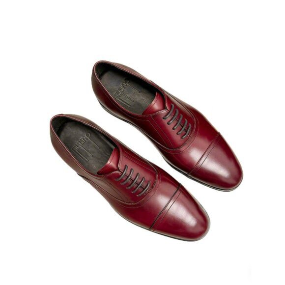 Dunhill Classic Business Pointed Leather Shoes Red - Picture 1 of 10